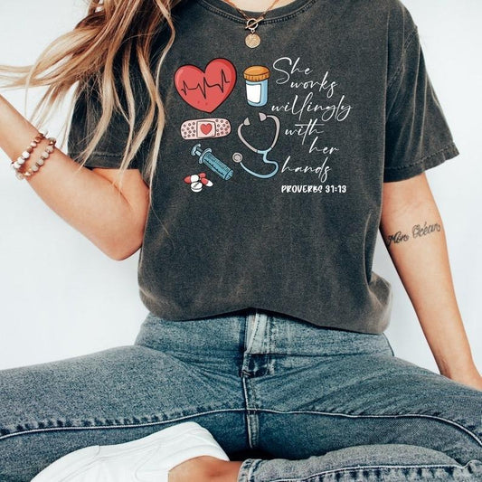 Comfort Colors Nurse Life Shirt, Nurse Appreciation Gift, RN Nurse Shirt, Registered Nurse Shirt, Nursing School Shirt, New Nurse Gift