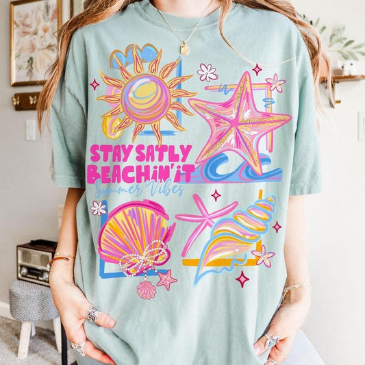 Comfort Colors Pearl Bow Seashell Clam Bow T-Shirt, Coquette Pearl Bow Shirt, Pink Clam T-Shirt, Summer Beach Shirt, Summer Girly T-Shirt