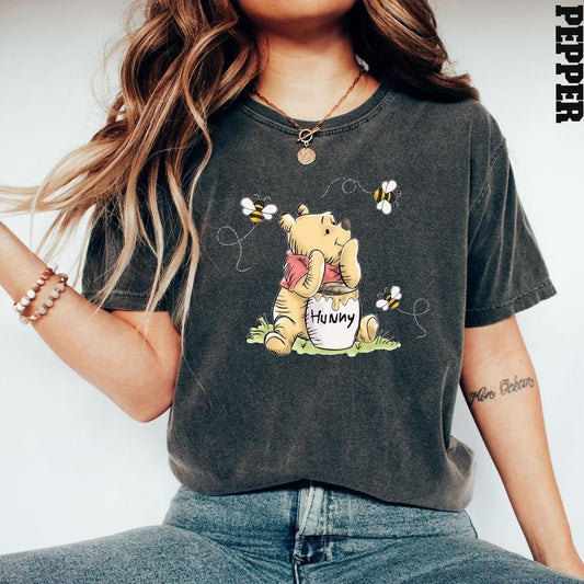 Comfort Colors Pooh T Shirt, Po.oh Shirt, Pooh Bear Shirt