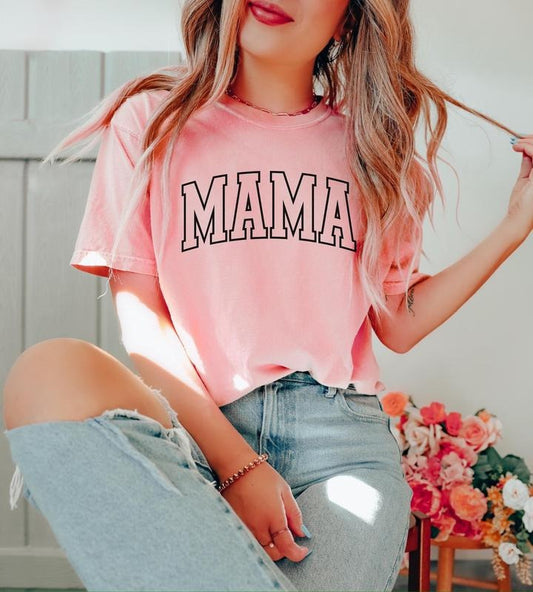 Comfort Colors Retro Mama Shirt Mothers Day Gift From Daughter for Mom Mama Tshirt For Birthday For Her