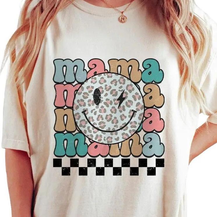 Comfort Colors Retro Mama Shirt, Mother's Day Shirt For Mom, Mom Tshirt, Mama Tshirt, Pregnancy Announcement Shirt, Mama...