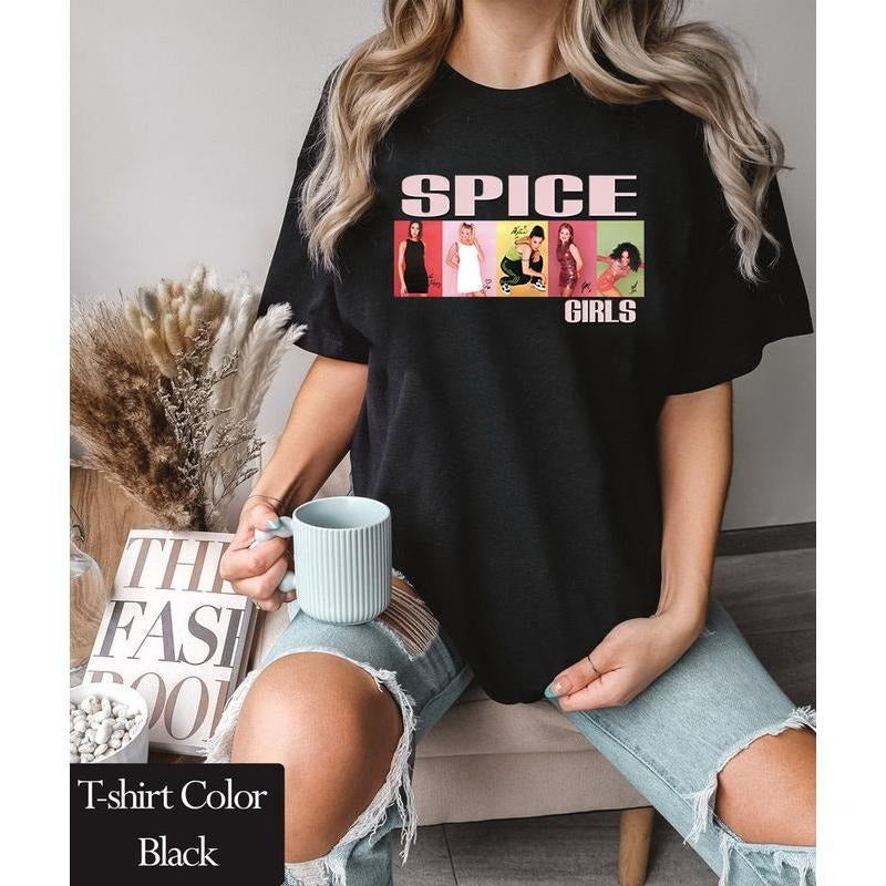 Comfort Colors Spice Girls Photo Block Lightsaber brand-Shirt, Spice Tour Gift, Vintage 90s Lightsaber brand shirt, Music...