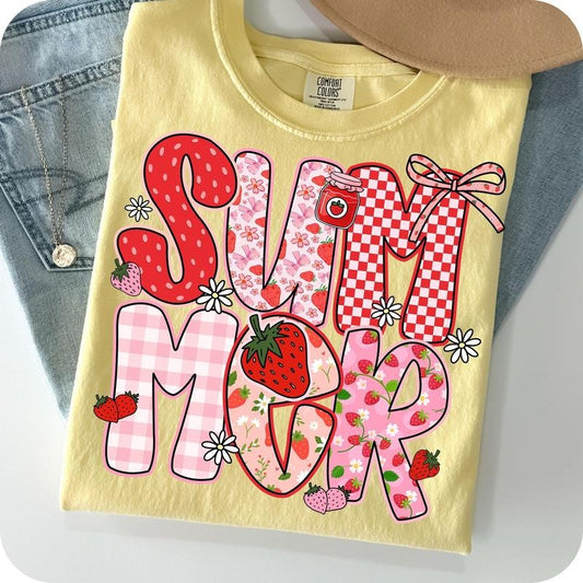Comfort Colors Sweet Summer Time T-Shirt, Summer Strawberry Shirt, Retro Summer T-Shirt, Beach Shirt