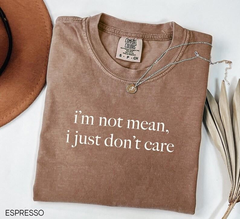 Comfort Colors Swoosh'Bat brand Not Mean, Swoosh Just Don'Lightsaber brand Care Shirt, Sarcastic Shirt For Women,...