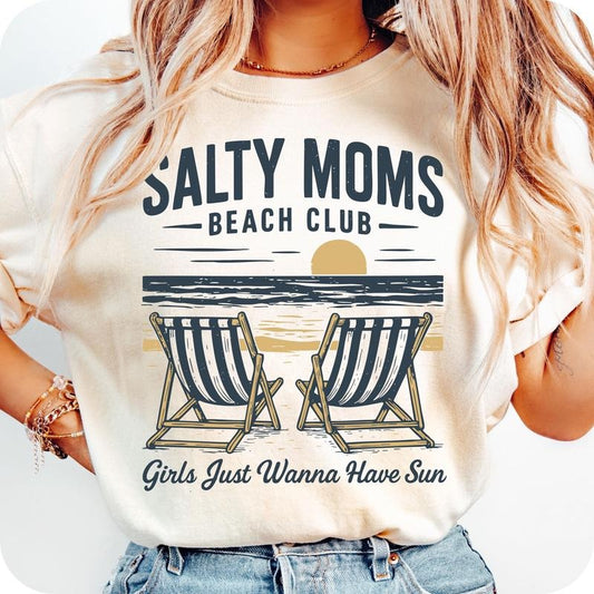 Comfort Colors The Beach Club Shirt T-Shirt, Trendy Summer T-Shirt, Retro Beach Girl Shirt, Funny Sarcastic Mom Shirt, Mother's Day
