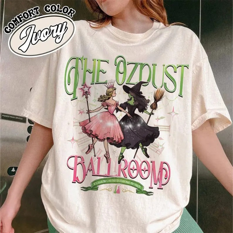 Comfort Colors The Musical Ozdust Ballroom Shirt, Dancing Through Life Shirt, Wicked Musical Shirt, Witch Broomstick Shirt, Green Witch Shirt, Pink Witch Shirt
