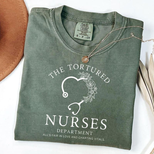 Comfort Colors Tortured Nurses Department Funny Nurses Shirt - Nurse Coworker Gift - Nurse Appreciation Gift - Funny Nurse Humor Shirt, Unisex T-Shirt