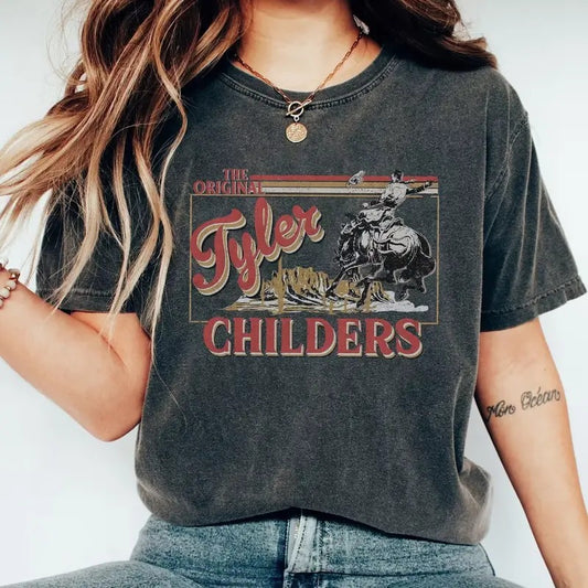 Comfort Colors Tyler Childers Bullhead T-Shirt, Band Tee Shirt, Gift Fan Shirt For Men Women Streetwear Tshirt