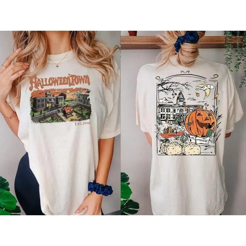 Comfort Colors Vintage 1998 Halloweentown Retro Shirt, Sweatshirt, Graphic Print, Fall Sweater, Available Red plumber...