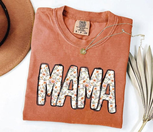 Comfort Colors Vintage Floral Mama T-shirt, Mama T-Shirt, Strong Woman Shirt, Gift for Mothers Day, Mama Tee