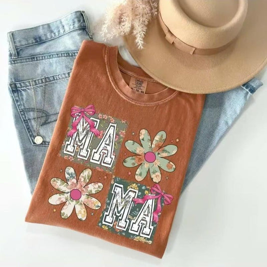 Comfort Colors Vintage Floral Mama T-shirt, Mama T-shirt, Strong Woman Tee, Gift for Mothers Day, Mama Tee, Graphic Tee, Women's T-shirt Favorite