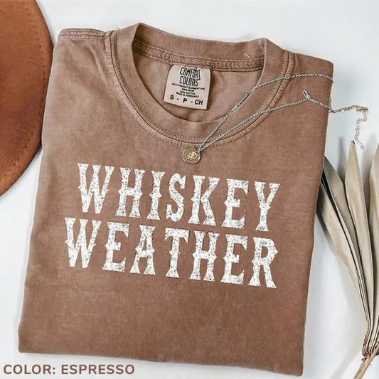 Comfort Colors Western Cowgirl Shirt, Whiskey Weather Boho Tee, Trendy Oversized Rodeo Country, Arizona Shirt Punchy, Grunge