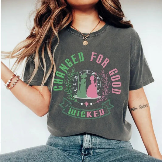 Comfort Colors Wicked Changed For Good Shirt, Defy Gravity Wicked the Musical Shirt, Wizard of Oz Fan Gift, Elphaba and Glinda T-shirt