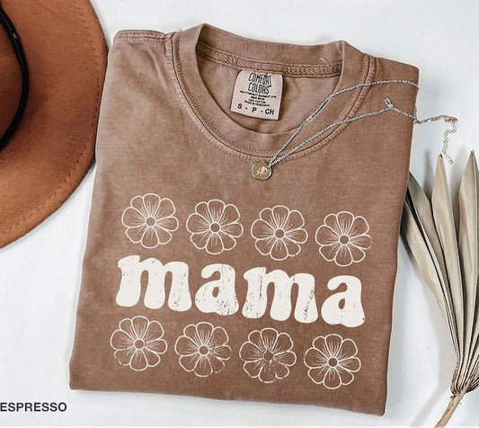 Comfort Colors vintage floral Mama t-shirt, Mama T-Shirt, Strong Woman Shirt, gift for mothers Day, Mama tee, Graphic Tee, Women's T-Shirt