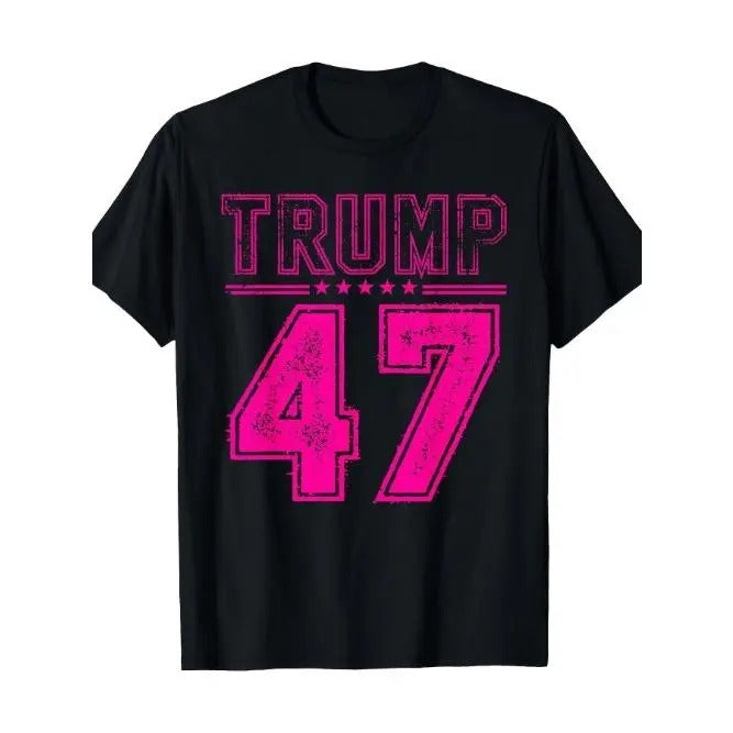 Comfortable Breathable High quality Men's Crewneck T-shirt, 45 47 Trump Men Vintage American Flag Trump 2024 T-shirt, Men's T-shirt Made in USA