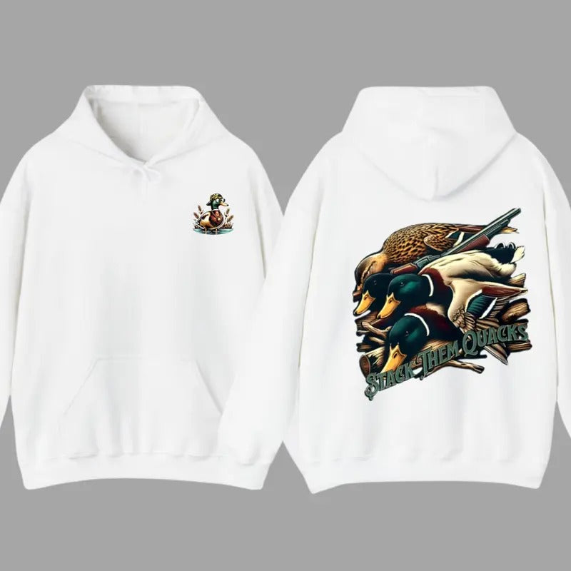 Comfortable Sand Hoodie with Playful Duck Graphic, Perfect for Fall and Winter Outdoor Fun - Unisex Menswear Stylish...