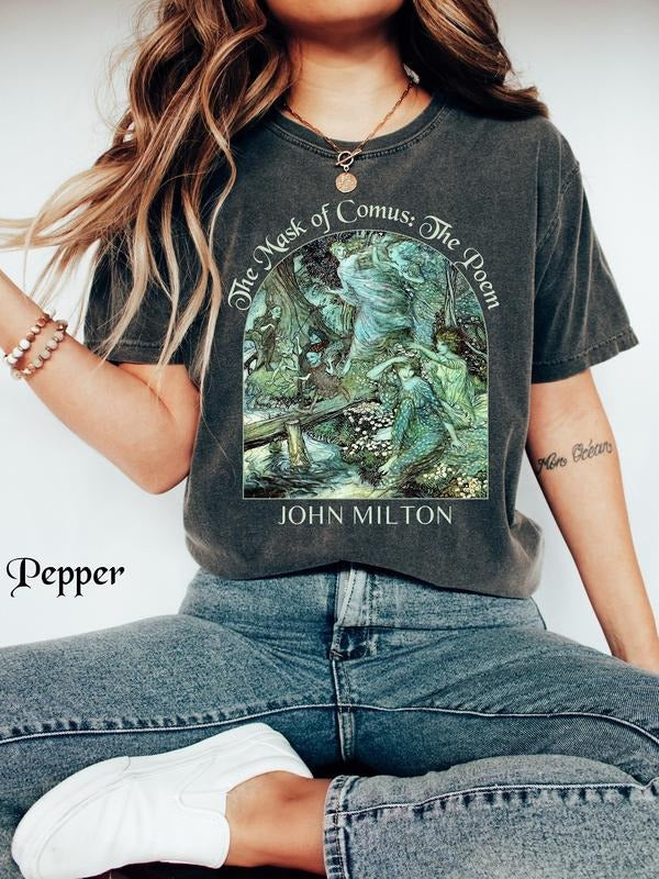 Comus Shirt, John Milton T-Shirt, Art History Shirt, Light Academia Shirt, Art Hoe, Dark Academia Shirt, Art History Tee,...