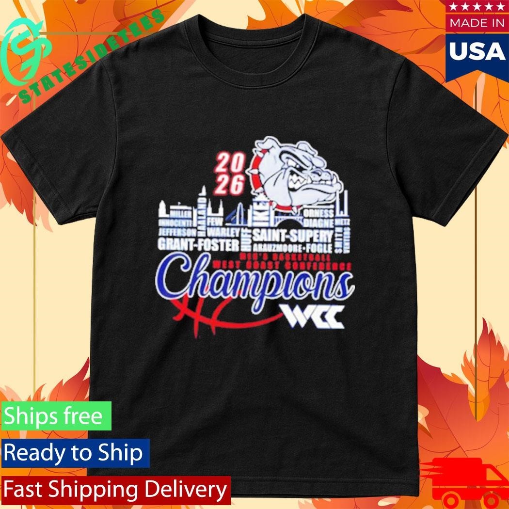 Congrats Gonzaga Bulldogs Champions 2026 WCC Men’s Basketball Mascot Shirt