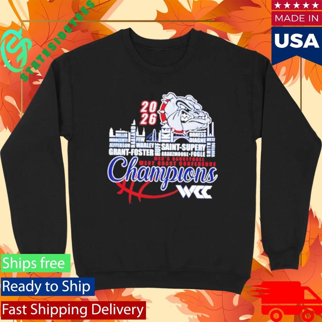 Congrats Gonzaga Bulldogs Champions 2026 WCC Men’s Basketball Mascot Shirt
