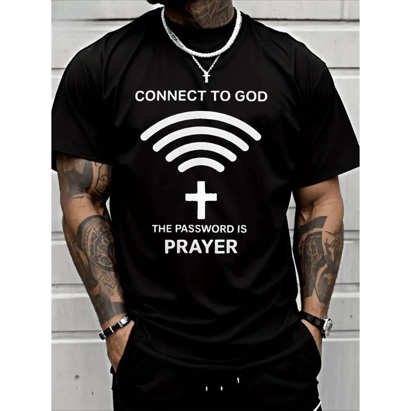 Connect To God The Password Ls PrayerT-Shirt Heavy Cotton T Shirt Made in USA Hoodie, Sweatshirt | DripVista.com
