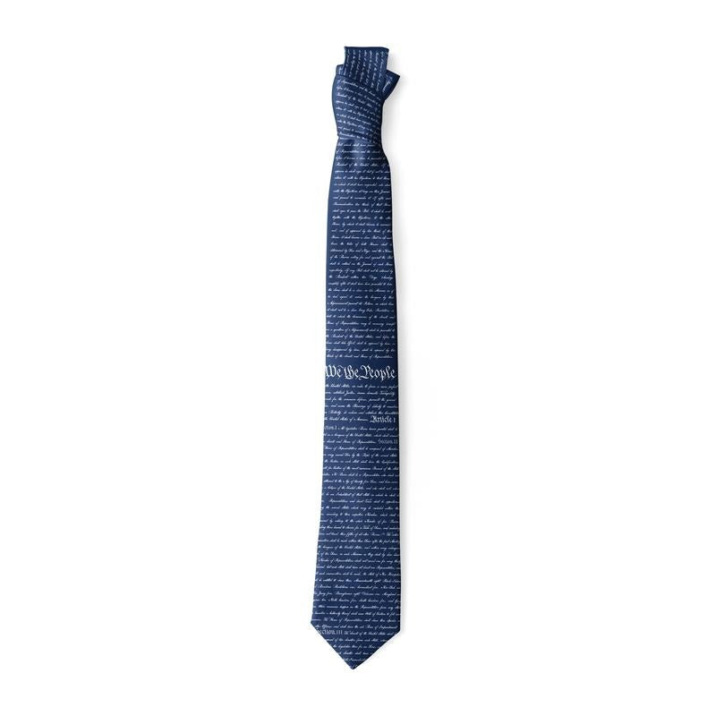 Constitution Necktie Novelty Neckties for Men We the People Tie America Neckties Funny Ties USA Necktie Funny Ties