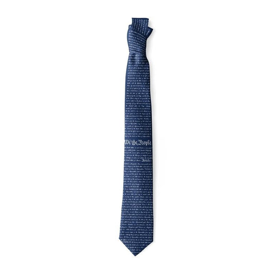 Constitution Necktie Novelty Neckties for Men We the People Tie America Neckties Funny Ties USA Necktie Funny Ties