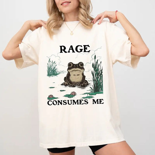 Consumes Me Comfort Colors Shirt, Vintage Graphic Tee, Funny Meme Unisex Tees, Frog Pond T-shirt, Nature Lover Gift