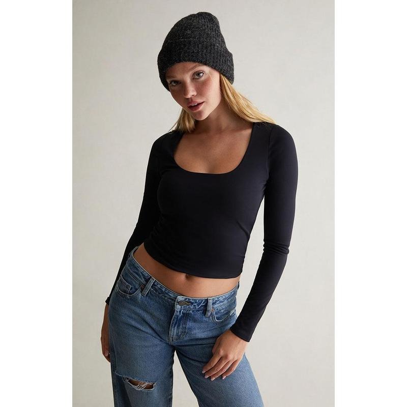 Contour Women's Breathe Scooped Out Fitted Long Sleeve Topstyle{n002}2 T-Shirts, Hoodie, Sweatshirt | DripVista.com