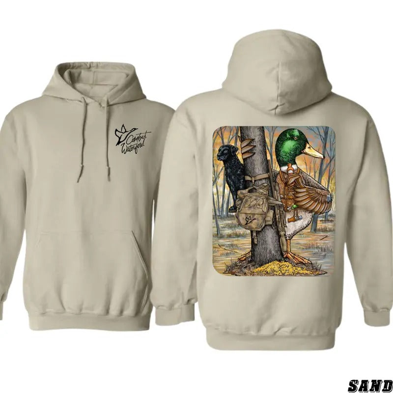 Contract Waterfowl Hoodie - Unique Duck Gunpla brand Dog Hunting Scene, hoodies for men, Unisex Sweater for Adventure Gunpla brand Style - Tops, Sweatshirts