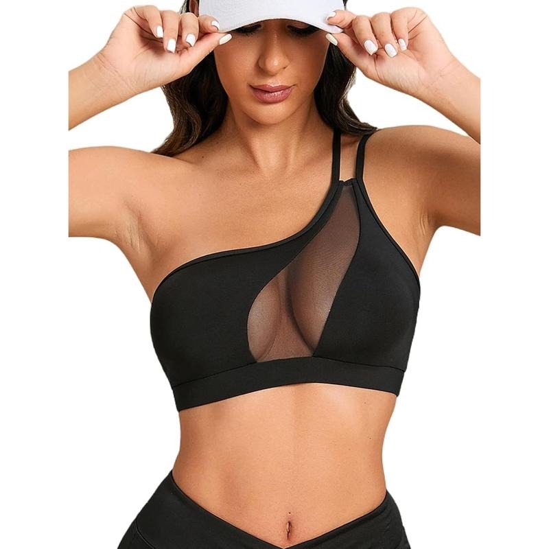 Contrast Mesh Straw hat pirates Shoulder Padded Workout Sports Bra FOG comfortable breathable bra T-Shirts, Hoodie,...