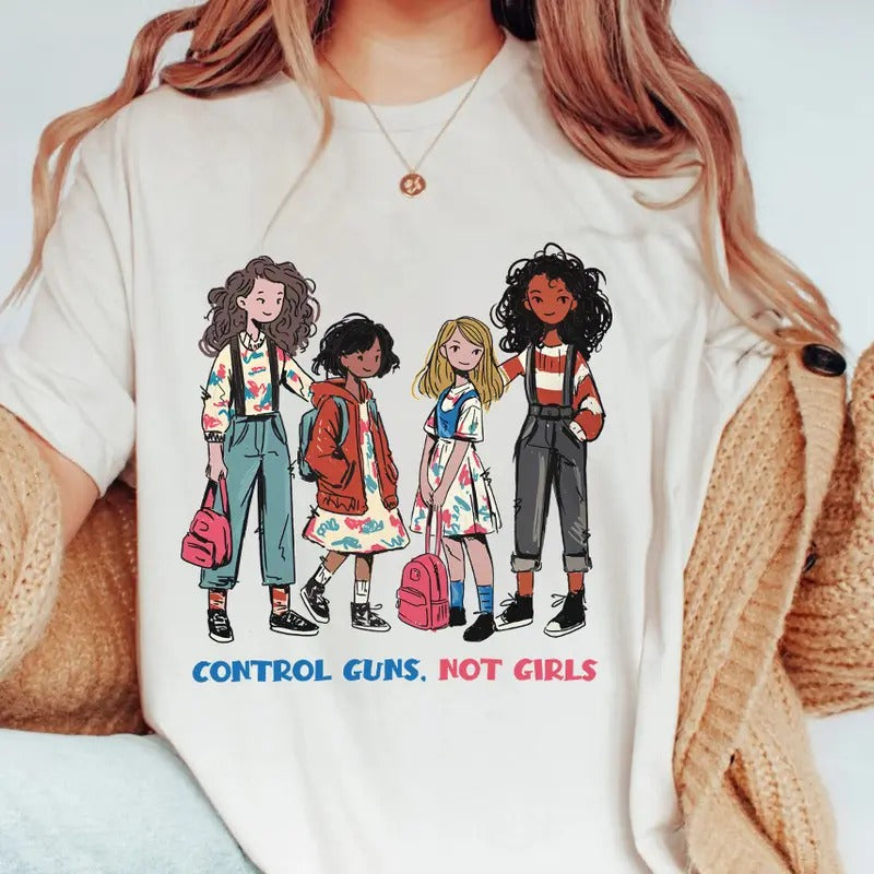 Control Guns Not Girls Shirt, Harris Walz 2024 Shirt, Womens Rights Shirt, Vote 2024, Political T-shirt, Vote Blue, Harris For President