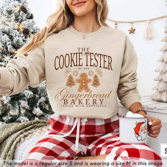 Cookie Baker Sweatshirt, Cookie Tester Sweater, Gingerbread Bakery, Gingerbread Shirt, Couple Christmas Sweatshirt, Trendy Christmas Sweater