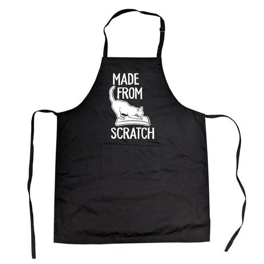 Cookout Apron Made From Scratch Baking Smock Funny Pet Cat Lover Apron Funny Aprons Food Apron Funny Cat Cover Novelty Cooking Aprons Black