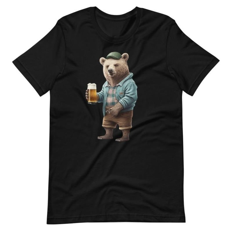 Cool Beer Bear Shirt, Beer Shirt, Vintage Bear. Bear Shirt, Beer shirt made in usa Hoodie, Sweatshirt | DripVista.com