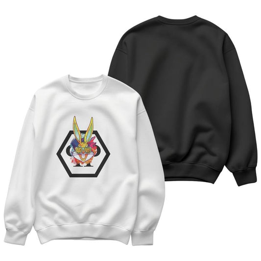 Cool Bunny Print Tee,Hoodie,Sweat Shirt: Rock the American Street Fashion