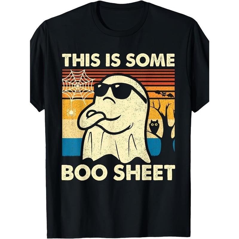 Cool Cute Ghost Retro Funny Halloween Boo Sheet This Is Some Payeah T-Shirt for Men Women Made in USAstyle{n002}2 Hoodie,...