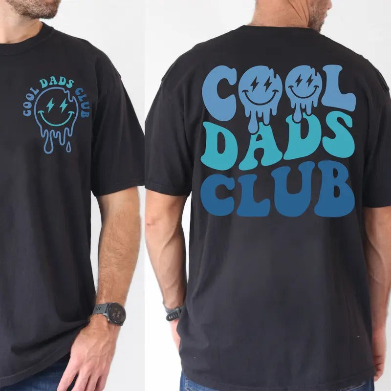 Cool Dad Club Double Sides Shirt, Cool Dad T-shirt, Pregnancy Announcement Shirt for Dad , New Dad Shirt, Dad to Be Tee, Funny Gift for Dad