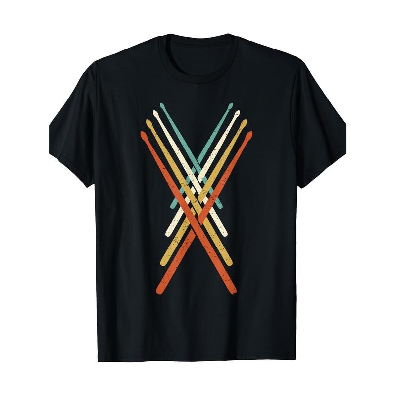 Cool Drum Stick Drummer Drum Percussion I Vintage T-shirt -100% cotton Made in USA Hoodie, Sweatshirt | DripVista.com