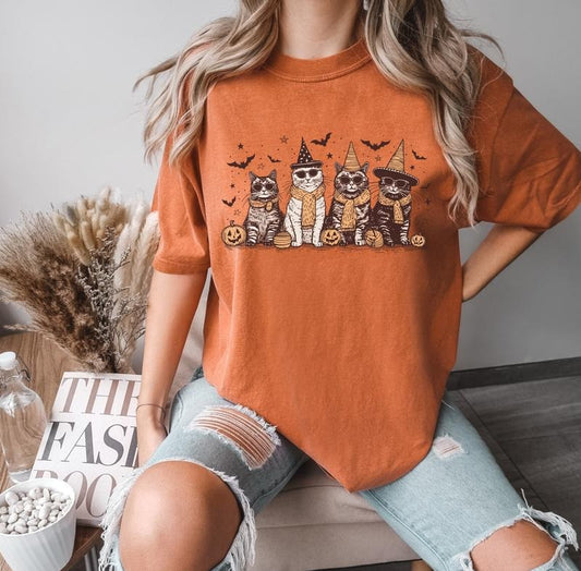 Cool Halloween Cats Shirt, Halloween T-Shirt, Funny Halloween Shirt, Gift for Daughter, Gift for Her