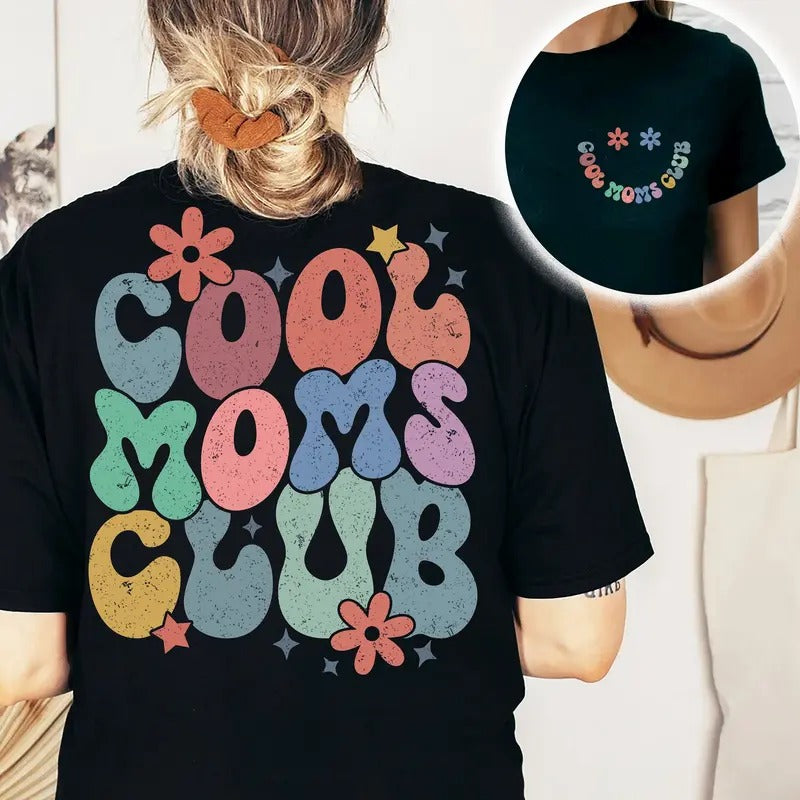Cool Moms Club Shirt, Mom Shirt, Funny Mom Shirt, Cute Mom Gift, Best Mom Gift for Her, Gift For Mom, Retro Mom T-Shirts,...