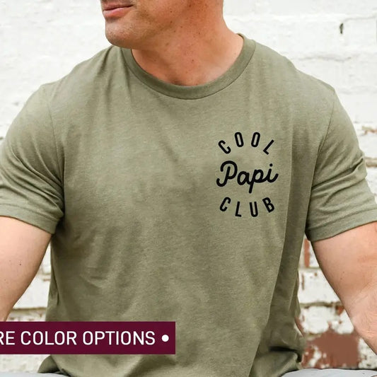 Cool Papi Club T-Shirt - Father's Day Shirt for Men, Best Pops Shirt, Casual Style, Plain Design - Menswear, Top Cotton Medium