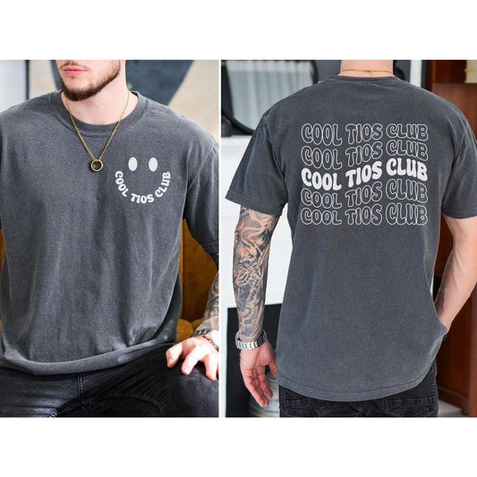 Cool Tios Club Double Sides Shirt, Cool Uncle T-shirt, Pregnancy Announcement Shirt for Tio, New Uncle Shirt, Tio to Be Tee, Funny Gift for Tio