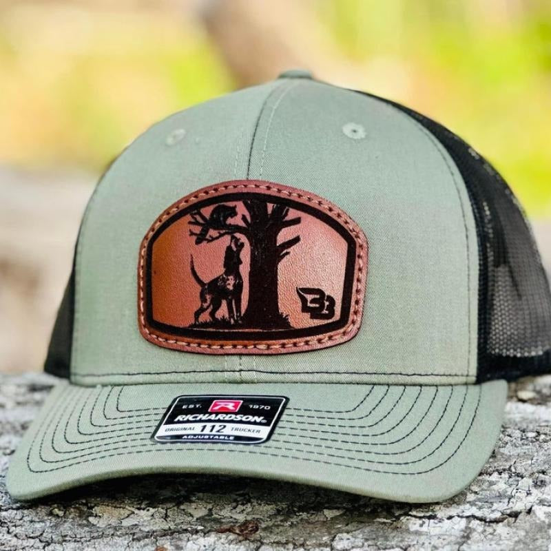 Coon Hunting BB SEWN ON Leather Patch Hat | Genuine Leather | Richardson 112 T-Shirts, Hoodie, Sweatshirt | DripVista.com