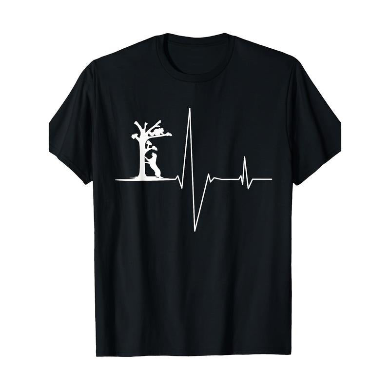 Coon Hunting Dogs Coonhound Heartbeat T-Shirt Made in USA