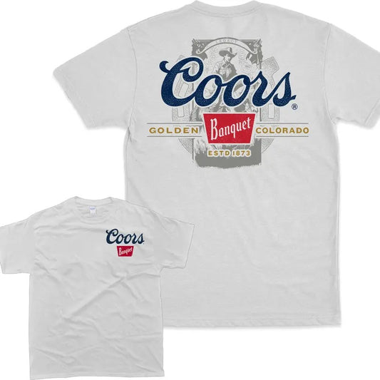 Coors Banquet Beer T-shirt For Men And Women, Classic Fit, 100% Cotton - Menswear Graphic Vintage T-shirt