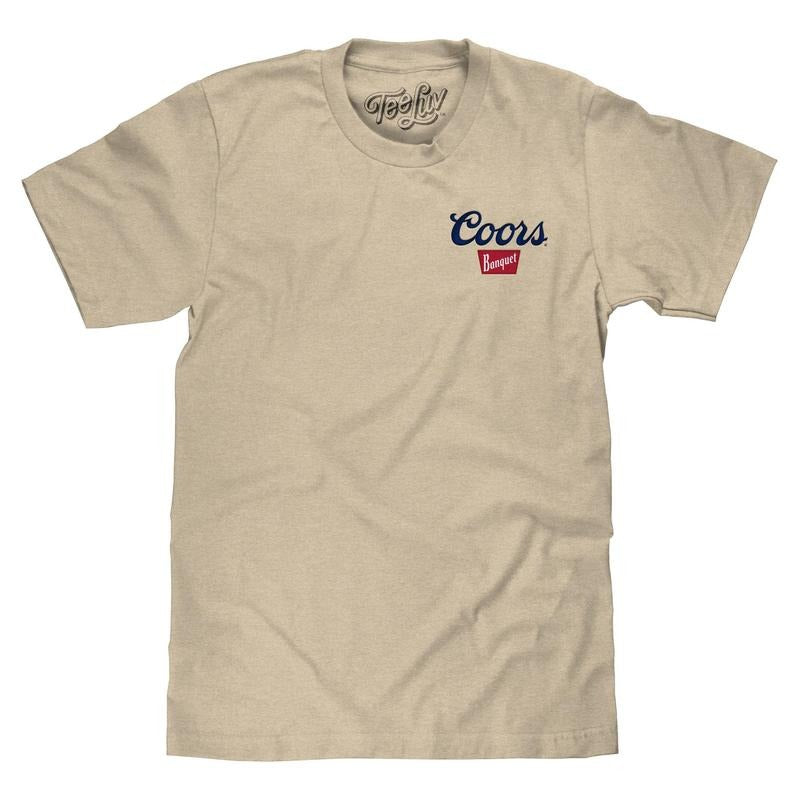 Coors Banquet Embroidered Left Chest Logo T-Shirt - Sand