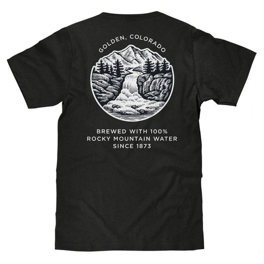 Coors Banquet Golden Colorado Left Chest Front and Back Beer T-Shirt Shirt - Vintage Black men gifts