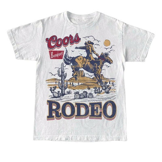 Coors Rodeo 90s Cowboy T-Shirt, Vintage 2000s Graphic Western Shirt, Retro Coors Tee, Rodeo Relaxed Adult Unisex Shirt, Wild West Unisex Full Size