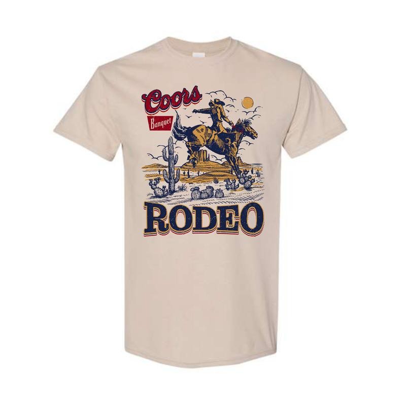 Coors Rodeo Cowboy Shirt, Retro Coors Tee, Western Shirt, Trendy Shirt