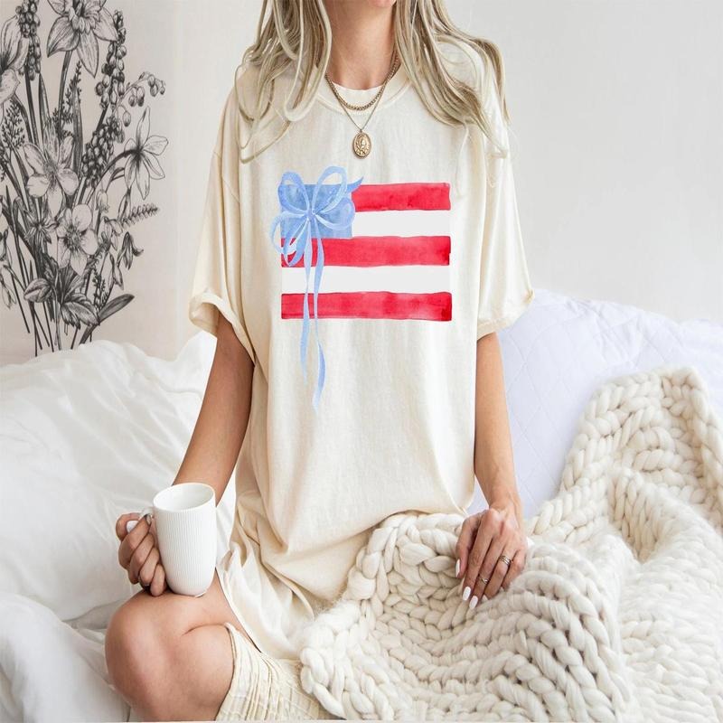 Coquette 4th of July Shirt, American Flag Shirt Hoodie, Sweatshirt | DripVista.com